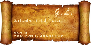 Galambosi Lídia névjegykártya